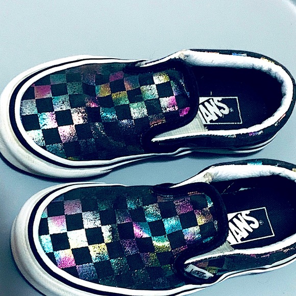 Little girls rainbow checker vans - Picture 2 of 4